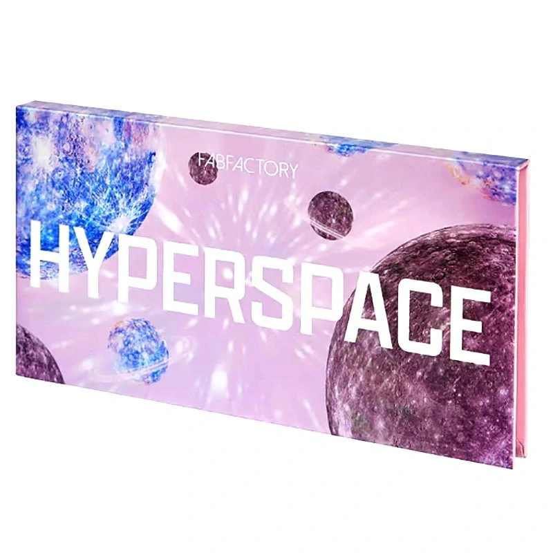 FAB Factory Hyperspace – paletka očných tieňov s trblietkami a návodom na líčenie