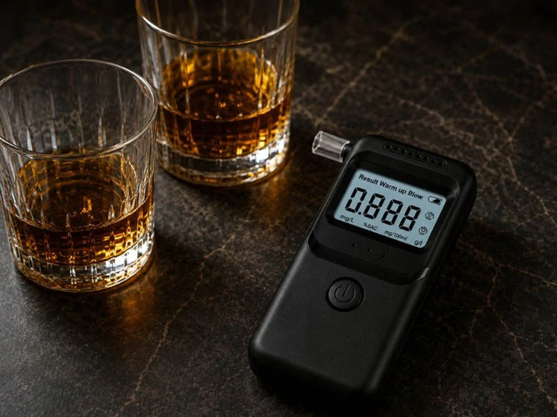 Elektronický digitálny alkohol tester s LCD