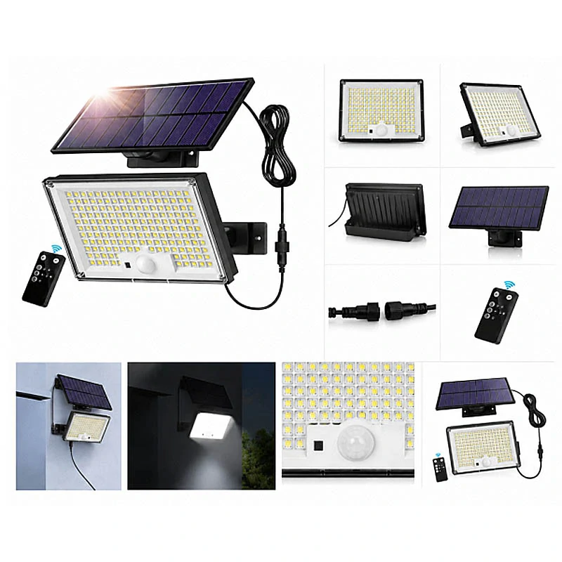 Solárna LED lampa s pohybovým senzorom a diaľkovým ovládaním