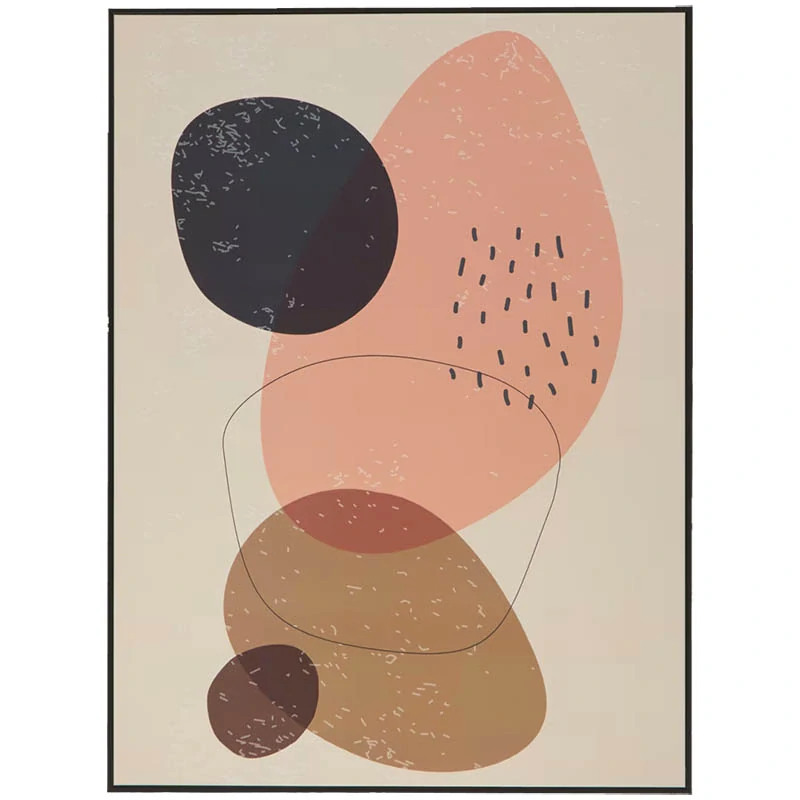 Moderný abstraktný obraz v čiernom ráme 38 × 50 cm