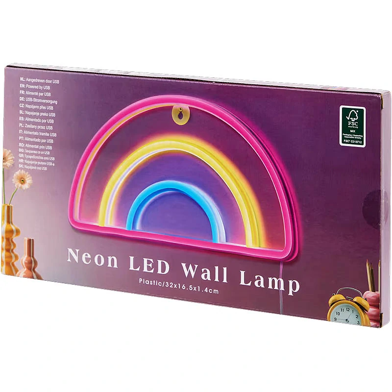 LED neónová nástenná lampa Dúha