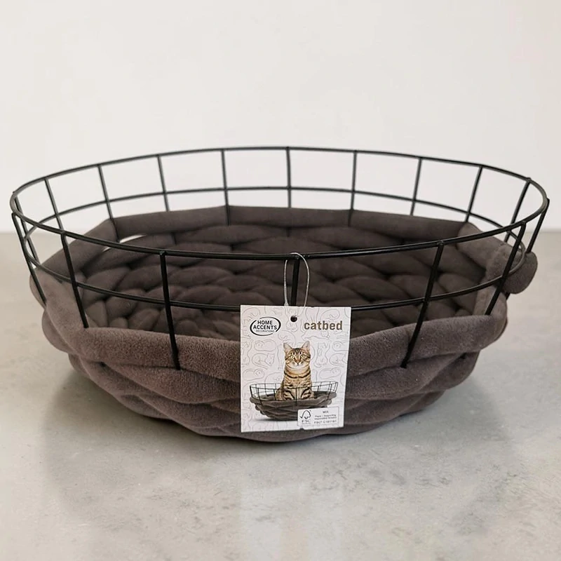 Mačací pelech Cat Basket 38 cm – antracitový pelech pre mačky s kovovou konštrukciou