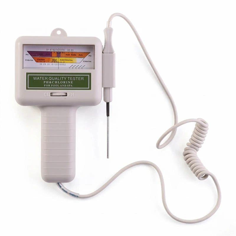 Tester kvality vody 2v1 s meraním pH a chlóru + 100 testovacích prúžkov 3v1