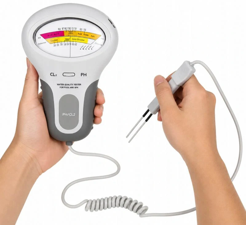 Tester kvality vody pH a chlóru s 100 testovacími pásikmi 3v1