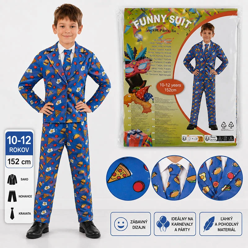 Detský karnevalový oblek Funny Suit – Pizza a hamburger
