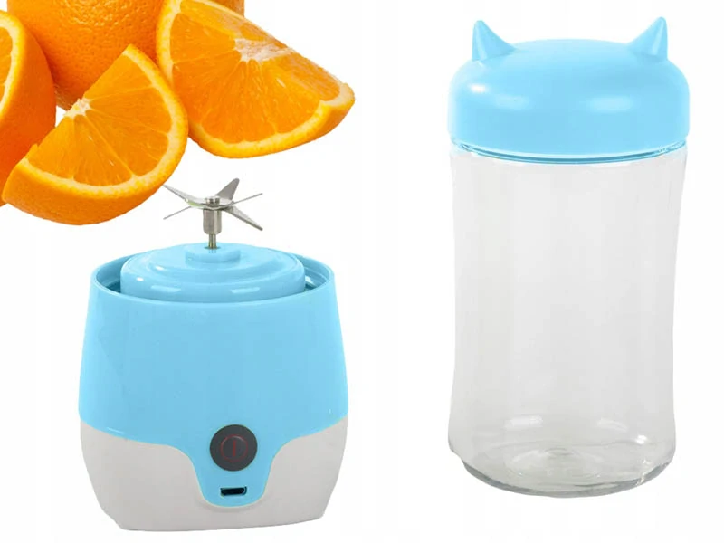 Prenosný smoothie mixér 350 ml modrý