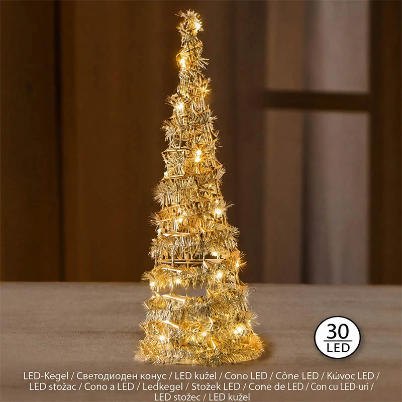Holografický LED stromček 45 cm