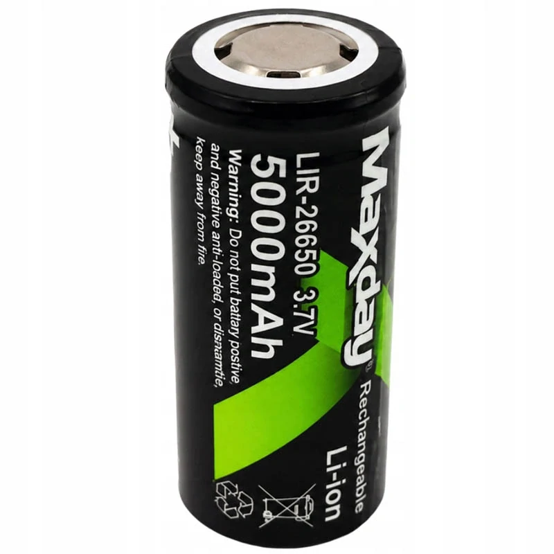 Nabíjateľná batéria Maxday Li-Ion 26650 5000 mAh