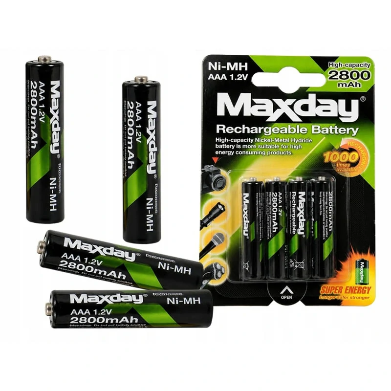 Nabíjateľné batérie AAA 2800 mAh – sada 4 ks
