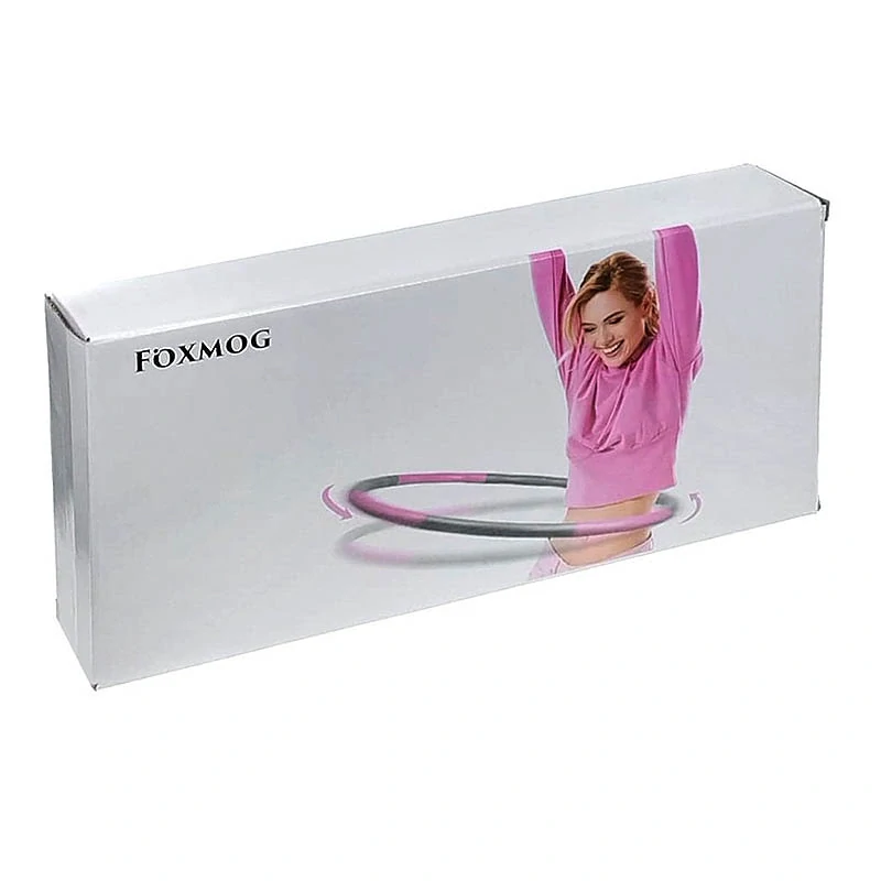 Skladacia masážna hula hoop obruč zeleno-sivá