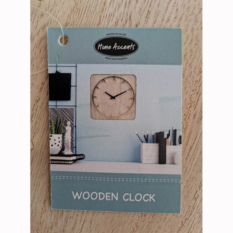 Nástenné hodiny drevené 34 × 34 cm – kovový rám, tichý minimalistický dizajn