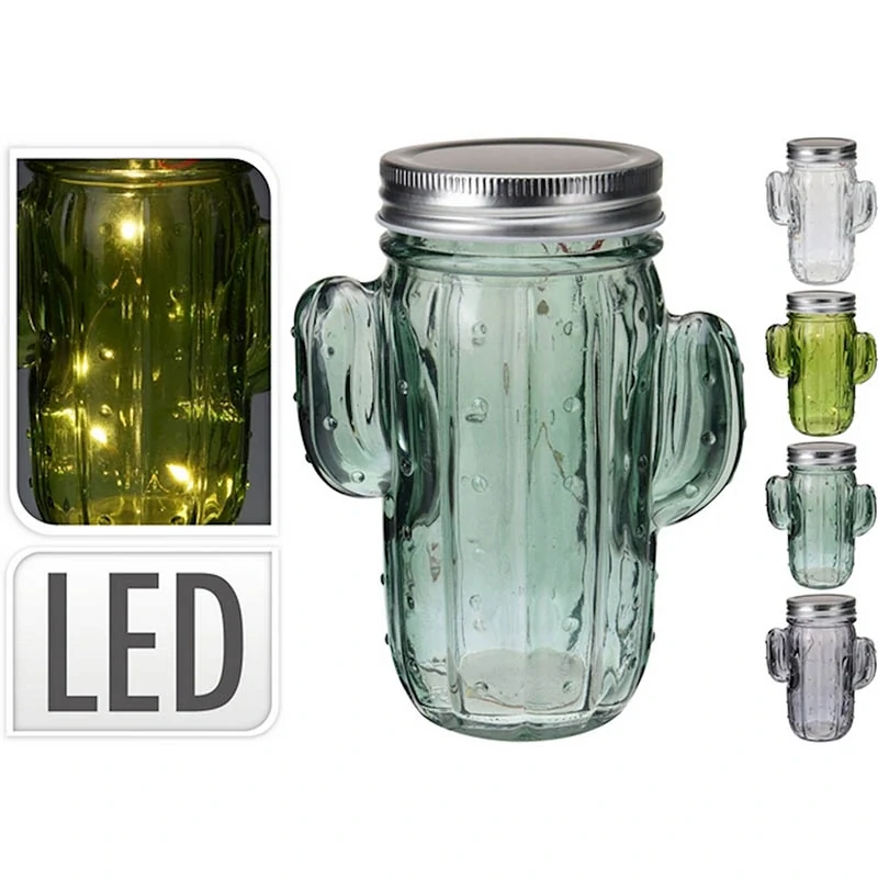 LED lampáš Decoria v tvare kaktusu 14,5 × 11 × 7 cm – dekoratívne LED svietidlo na batérie