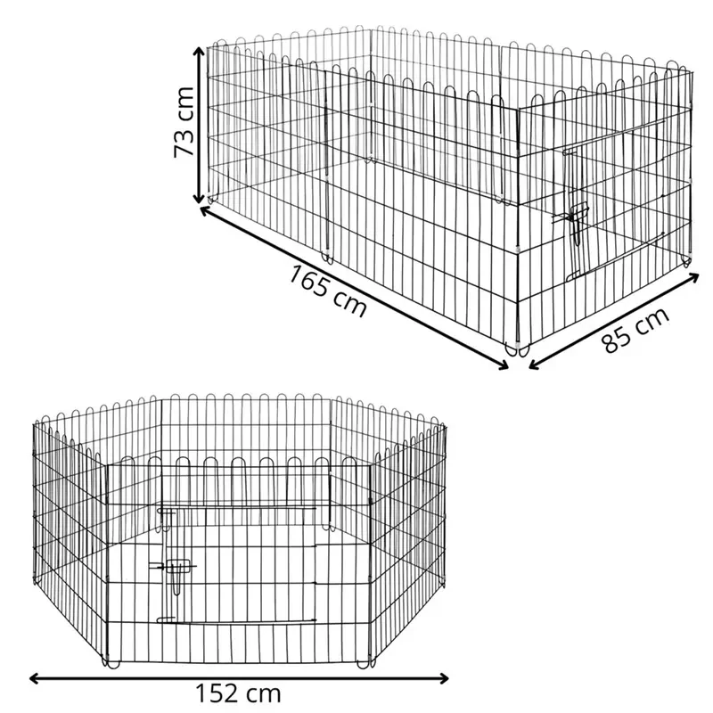 Ohrádka pre psa a malé zvieratá NUXIE® PREMIUM 6 panelov 88 cm