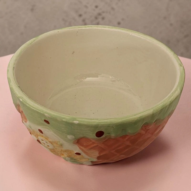 Vianočná keramická miska Perníková chalúpka 14 × 7 cm