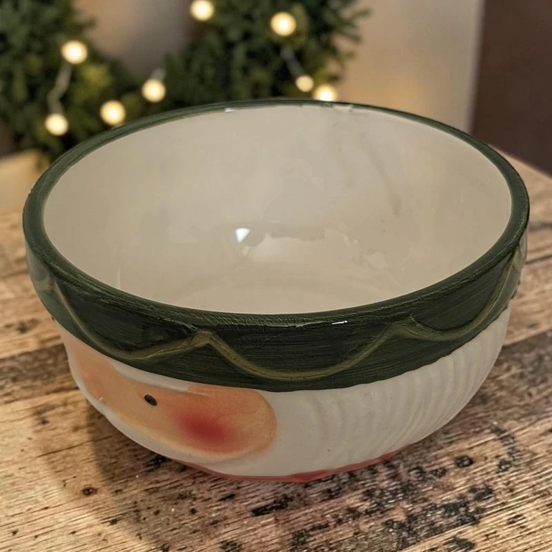 Vianočná keramická miska Mikuláš 14 × 7 cm