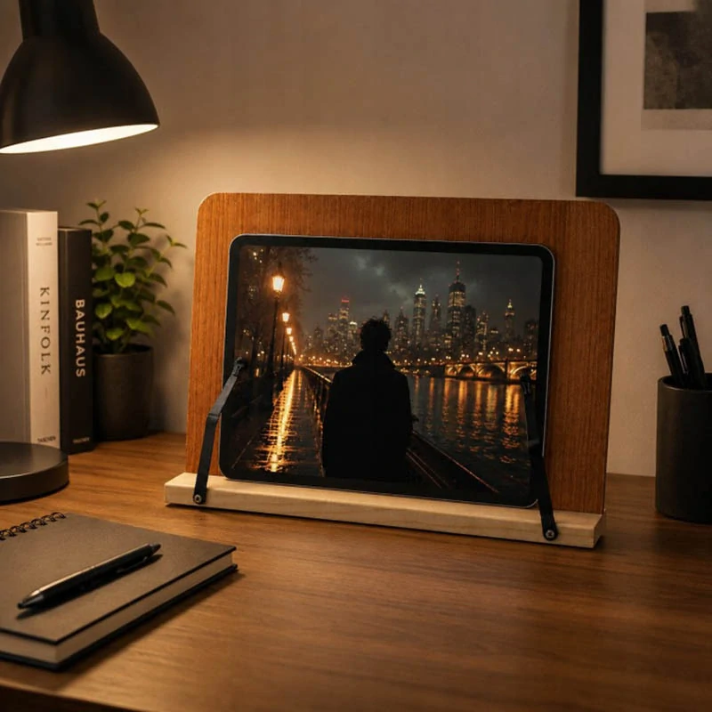 Bambusový stojan na knihu, tablet a dokumenty