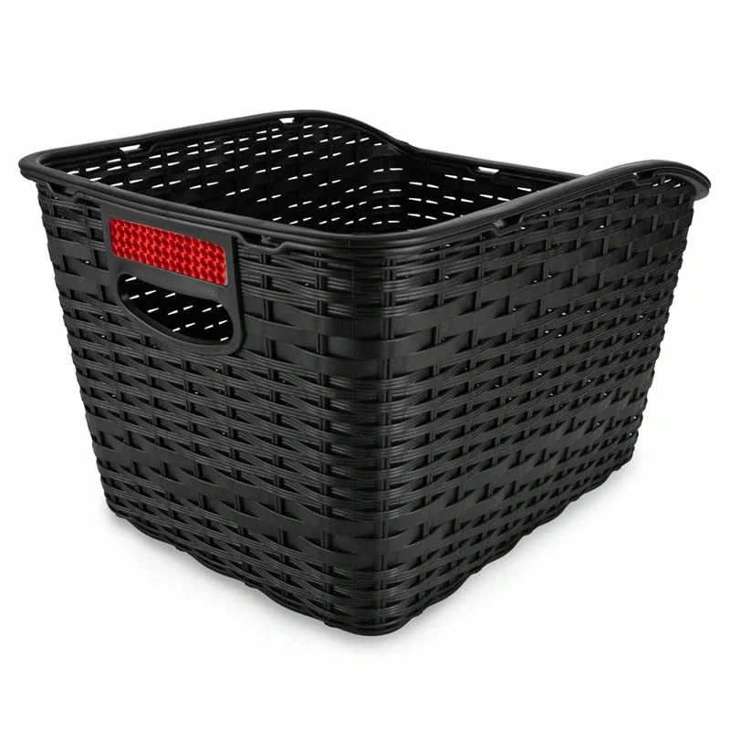 Zadný plastový košík na bicykel s odrazkou