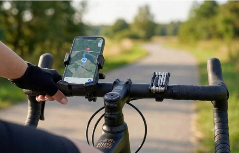 Držiak na telefón na riadidlá bicykla, motocykla a kolobežky 360°