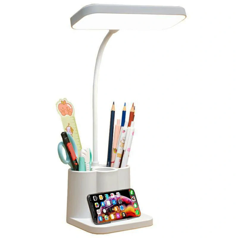 Stolná LED lampa s organizérom na písací stôl