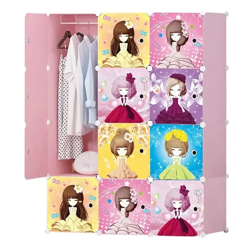 Modulárna skriňa PLAYJOY 12 modulov 109 x 144 x 37 cm ružová