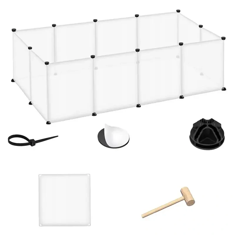 Modulárna ohrádka pre zvieratá NUXIE PREMIUM 12 dielov 74 x 204 x 144 cm