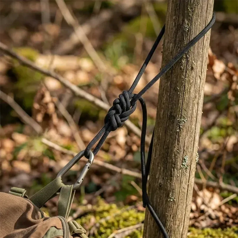 Paracord šnúra FOXTER 30 m čierna, nosnosť do 180 kg