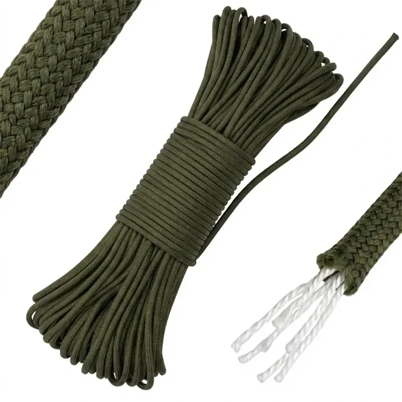 Paracord šnúra FOXTER 30 m zelená, nosnosť do 180 kg