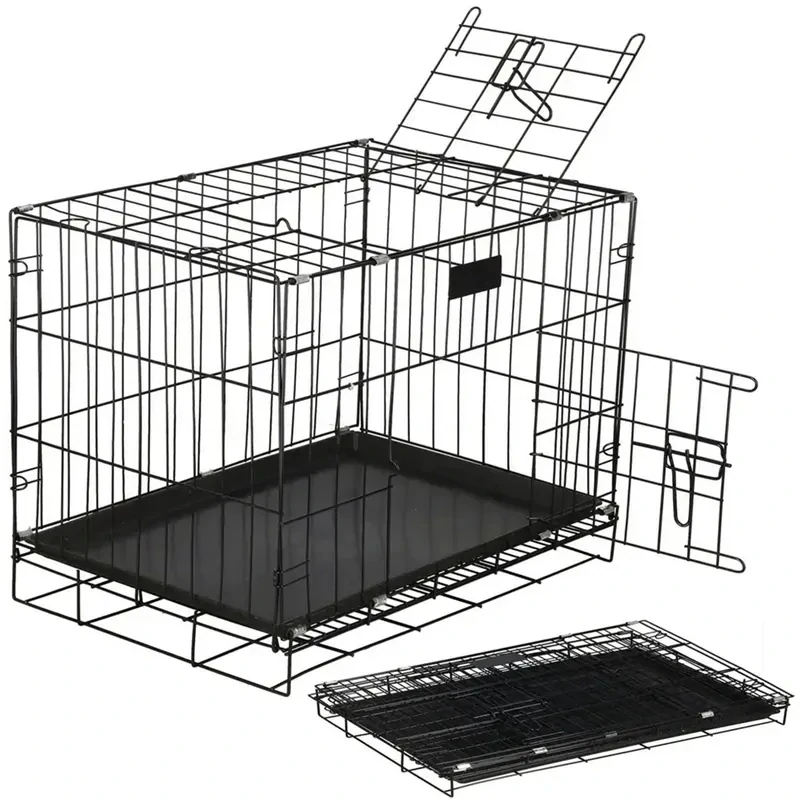 Transportná kovová klietka pre psa NUXIE PREMIUM veľkosť M 77 x 48 x 57 cm