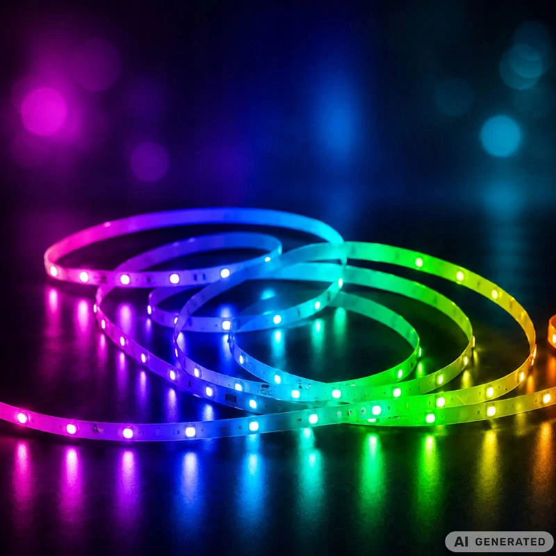 RGB LED pás 10 m 2835, 12 V, s aplikáciou, ovládačom a Music Sync