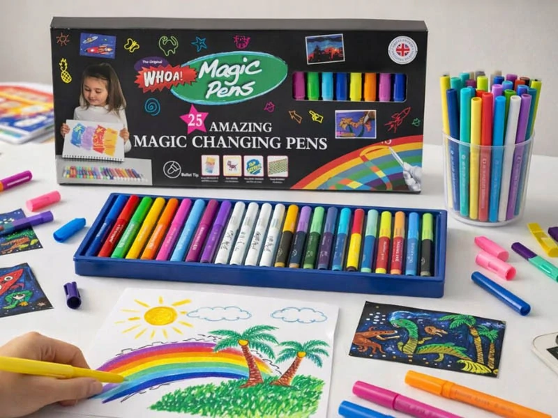 Magické fixky meniace farbu 25 ks pre deti na kreslenie a kreatívne tvorenie