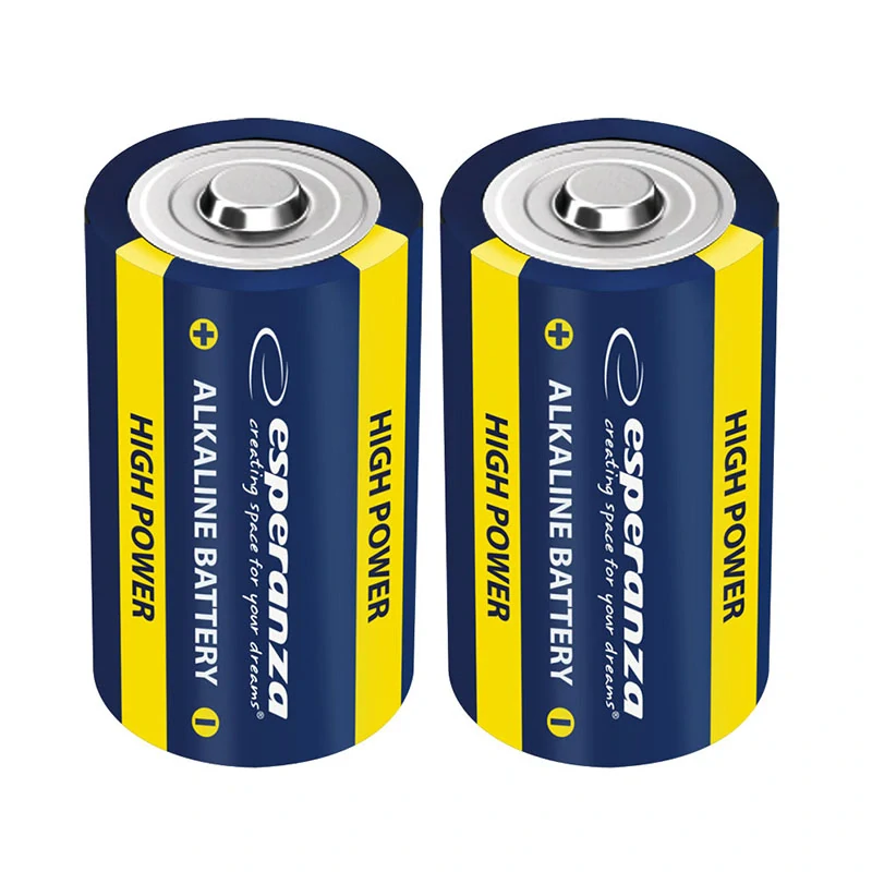 Alkalické batérie Esperanza D LR20 1,5 V – 2 ks
