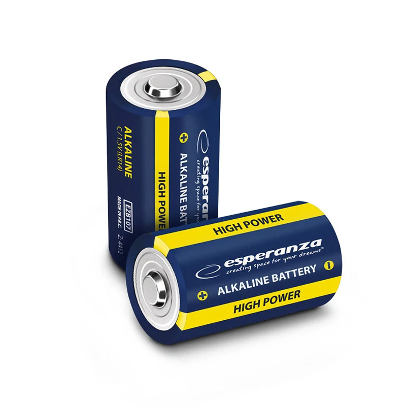 Alkalické batérie Esperanza C LR14 1,5 V – 2 ks