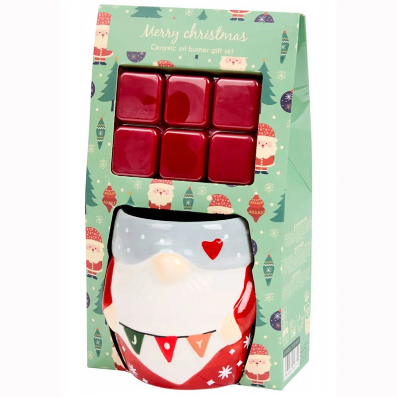 Vianočná keramická aroma lampa s vonným voskom Spiced Berry 30 g