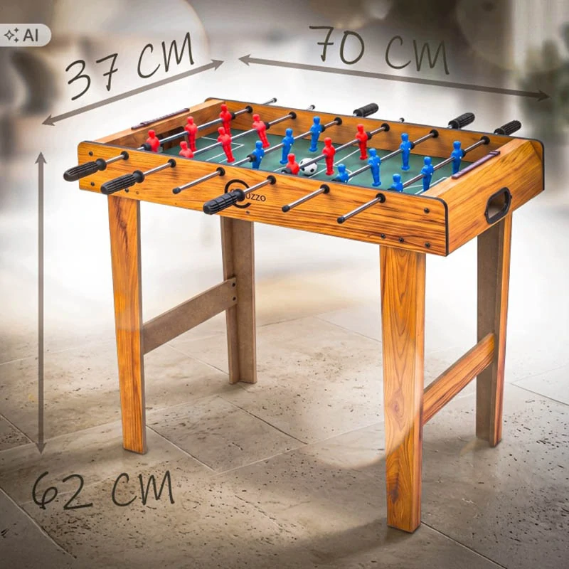 Veľký stojaci stolný futbal s 18 hráčmi 70 × 37 × 62 cm