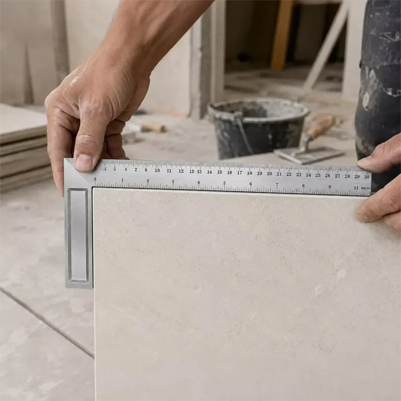 Hliníkový stolársky uholník 30 cm s meracou stupnicou