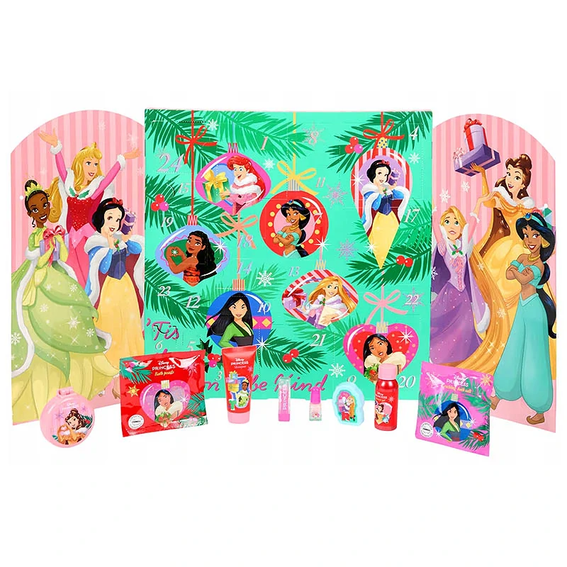 Adventný kalendár s kozmetikou Disney Princess – 24 prekvapení