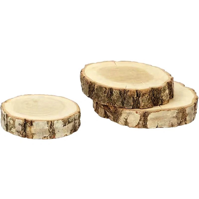 Drevené plátky z brezy 8–12 cm, 3 ks