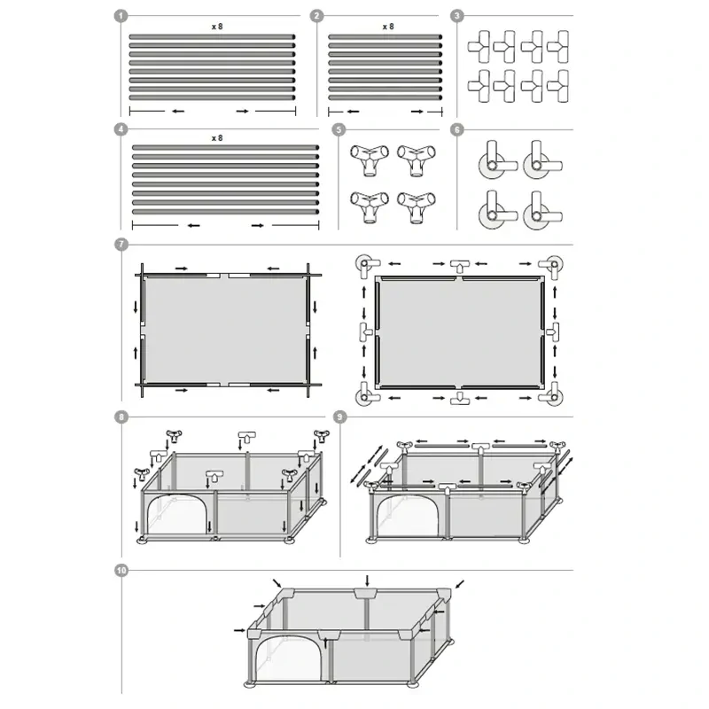 Detská ohrádka L 130 × 130 cm s transportnou taškou