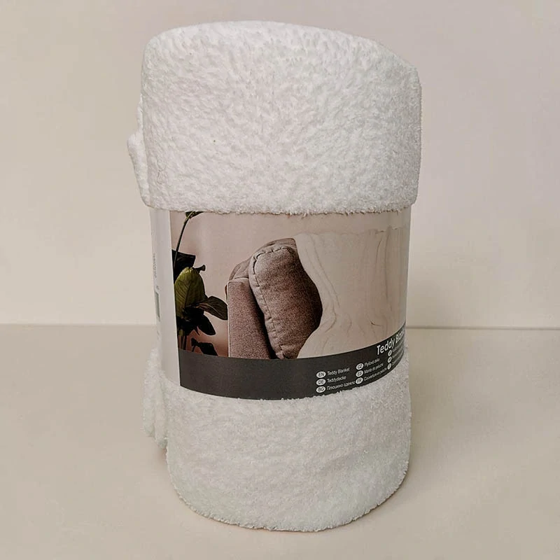 Plyšová deka Teddy Blanket biela 130 × 160 cm