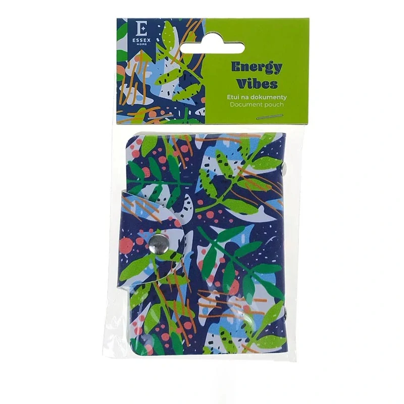 Peňaženka Energy Vibes modrá 7,5 × 10,5 × 2 cm
