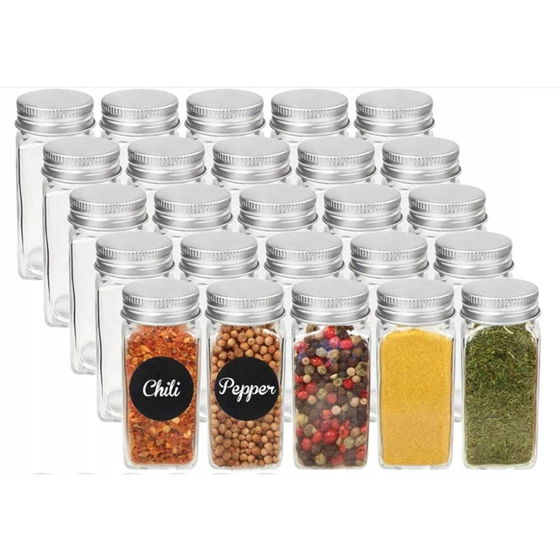 Sada sklenených dóz na korenie 120 ml – 24 ks s príslušenstvom