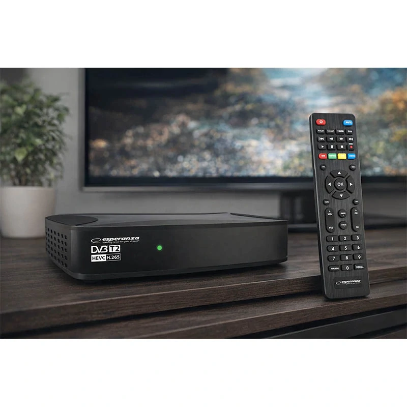 DVB-T2 prijímač Esperanza EV108R H.265/HEVC s HDMI a SCART
