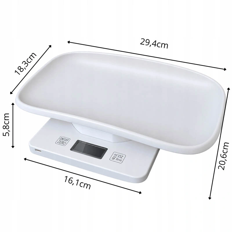 Elektronická LCD váha pre mačky a malé zvieratá do 10 kg / 1 g