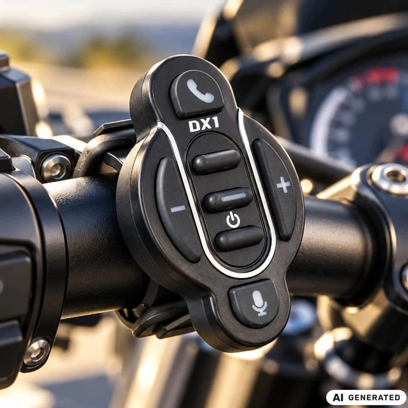 Bluetooth ovládač na riadidlá motocykla DX1 IPX6