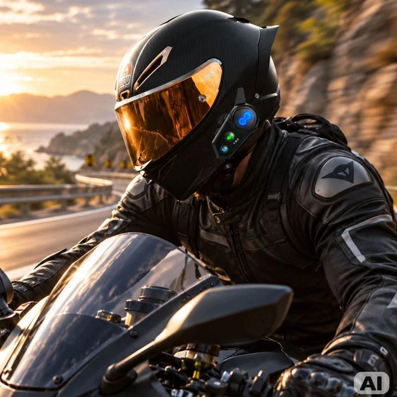 Motocyklový interkom Y8X Mesh Bluetooth pre 8 používateľov