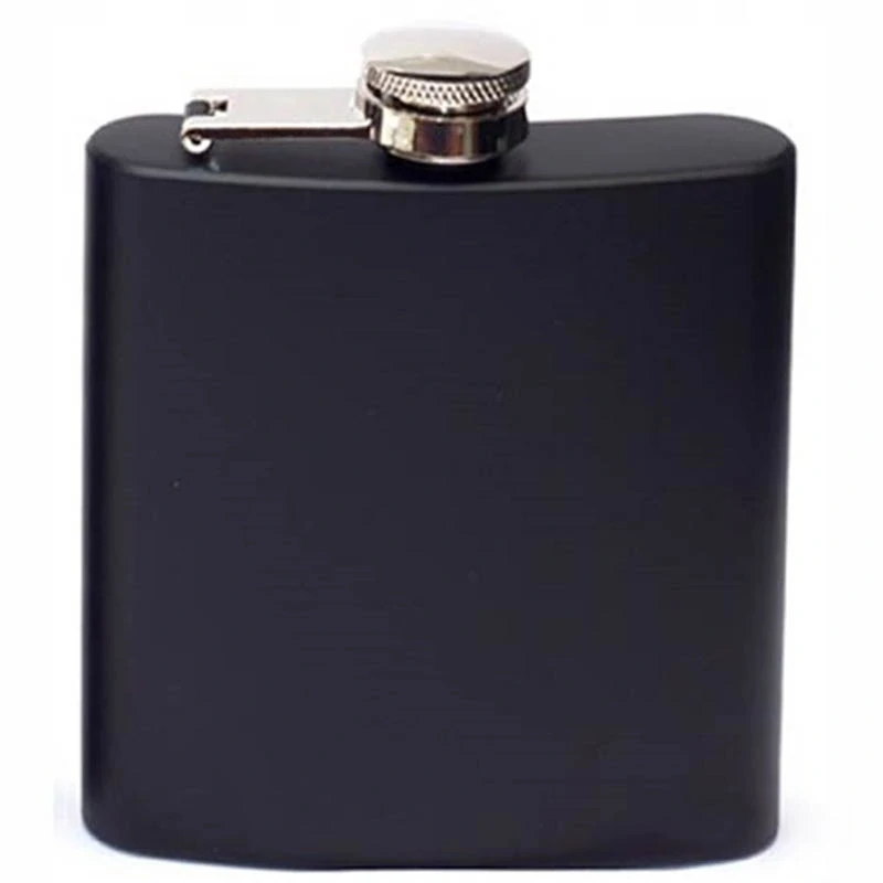 Turistická fľaša - ploskačka 180ml čierna