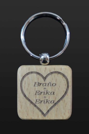 Prívesok drevený šesťuholník