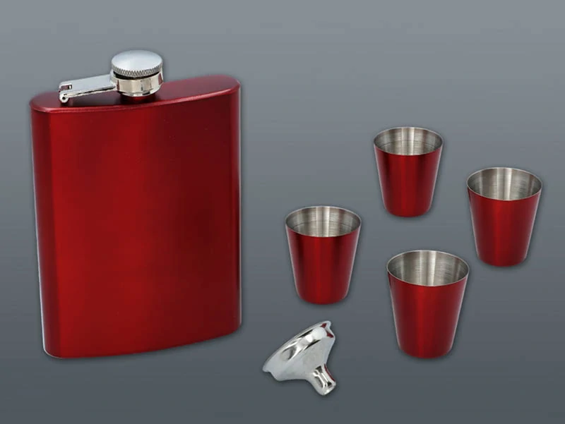 Ploskačka s pohárikmi Rubín 240ml