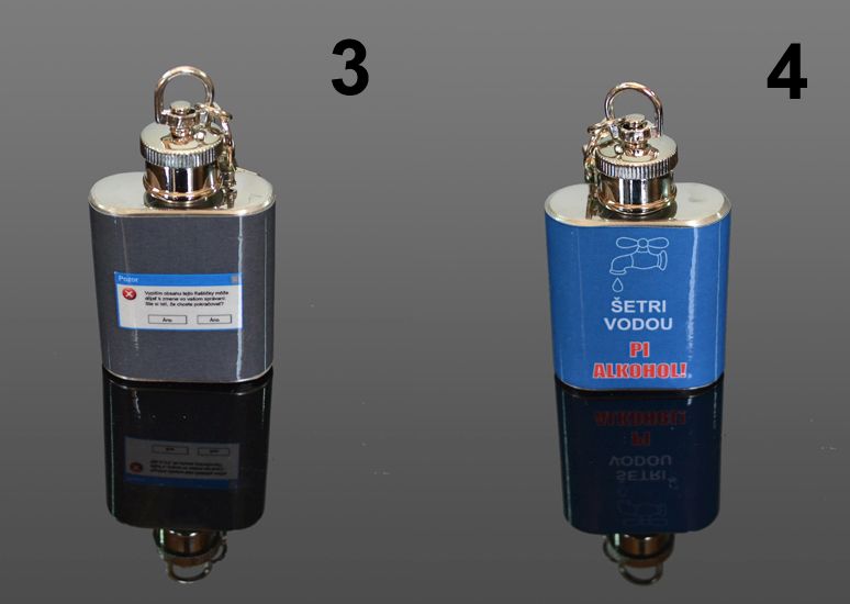 Ploskačka mini prívesok s motívom 30ml