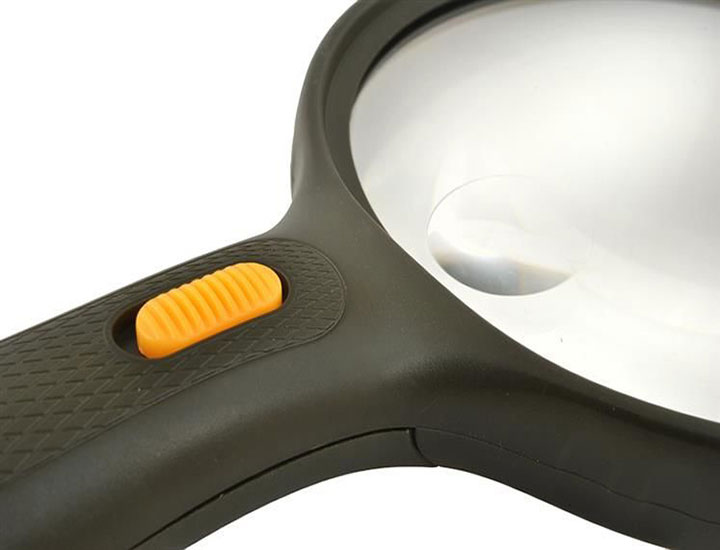 Lupa 130mm plast/kov LED